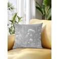thumbnail image 2 of Outdoor Pillows Waterproof, Grey Spring Floral Bedding Throw Pillows with Insert for Couch Sofa Bed, Elegant Pastoral Flowers 16x16 Inch Pillowcases Decorative Camping Patio Pillow Set of 1, 2 of 8