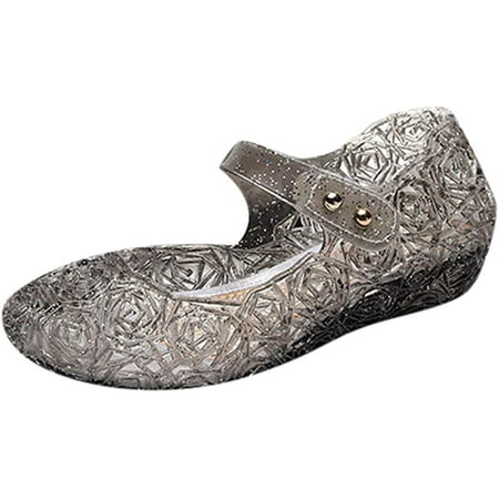 

QWZNDZGR Baby Girls Mary Jane Sequins Crown Flats PU Leather Soft Floral Mary Jane Flats Baptism Dresses Shoes Loafers Moccasins