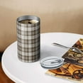 thumbnail image 3 of 20oz Coffee Tumblers Brown and White Checkerboard Checkered Pattern Stainless Steel Vacuum Insulated Travel Tumbler Coffee Cups Mug with Lid and Straw with Cleaning Brush for Cold & Hot Drinks, 3 of 5