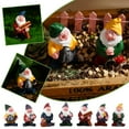 thumbnail image 4 of SharkTRUE Gnomes Miniatures en Résine pour Statues de Jardin Féerique Extérieur, 4 of 8