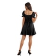 thumbnail image 4 of TRKIYQC Mini vestido de mujer de manga corta con hombros descubiertos y dobladillo irregular con volantes vestido de verano para uso diario informal TRKIYQC  moda, 4 of 8