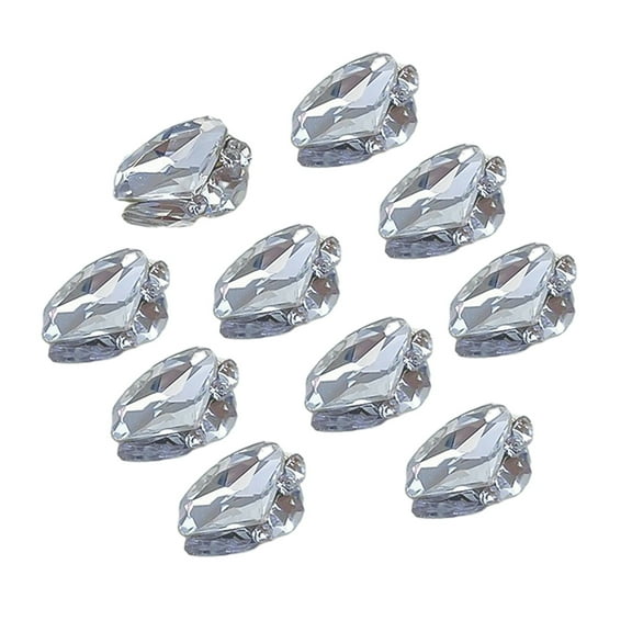 vnanda Nail Art Supplies for Clothes Shoes 10pcs Sparkling Metal Nail Art Ornaments Diy Nail Art Accessories for Crafts Clothes Shoes Jewelry