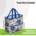 thumbnail image 3 of Garden Tool Bag,Pioneer Flower Floral Print Pattern Garden Tool Organizer,Garden Gifts,Waterproof Multi-Pocket Garden Tool Storage 11.8x5.5x11.4 Inch(Tools NOT Included), 3 of 6