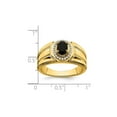 thumbnail image 2 of Mens 2/3 Carat (Ctw) Black Onyx Ring in 14K Yellow Gold with 1/8 carats (Ctw) Diamonds for Men, 2 of 5