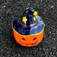 thumbnail image 6 of Shoreew Halloween Ceramic Pumpkin Tea Light Holder Tabletop Spooky Pumpkin Sculptures Candle Holder for Home Holiday Party Decoration, 6 of 7