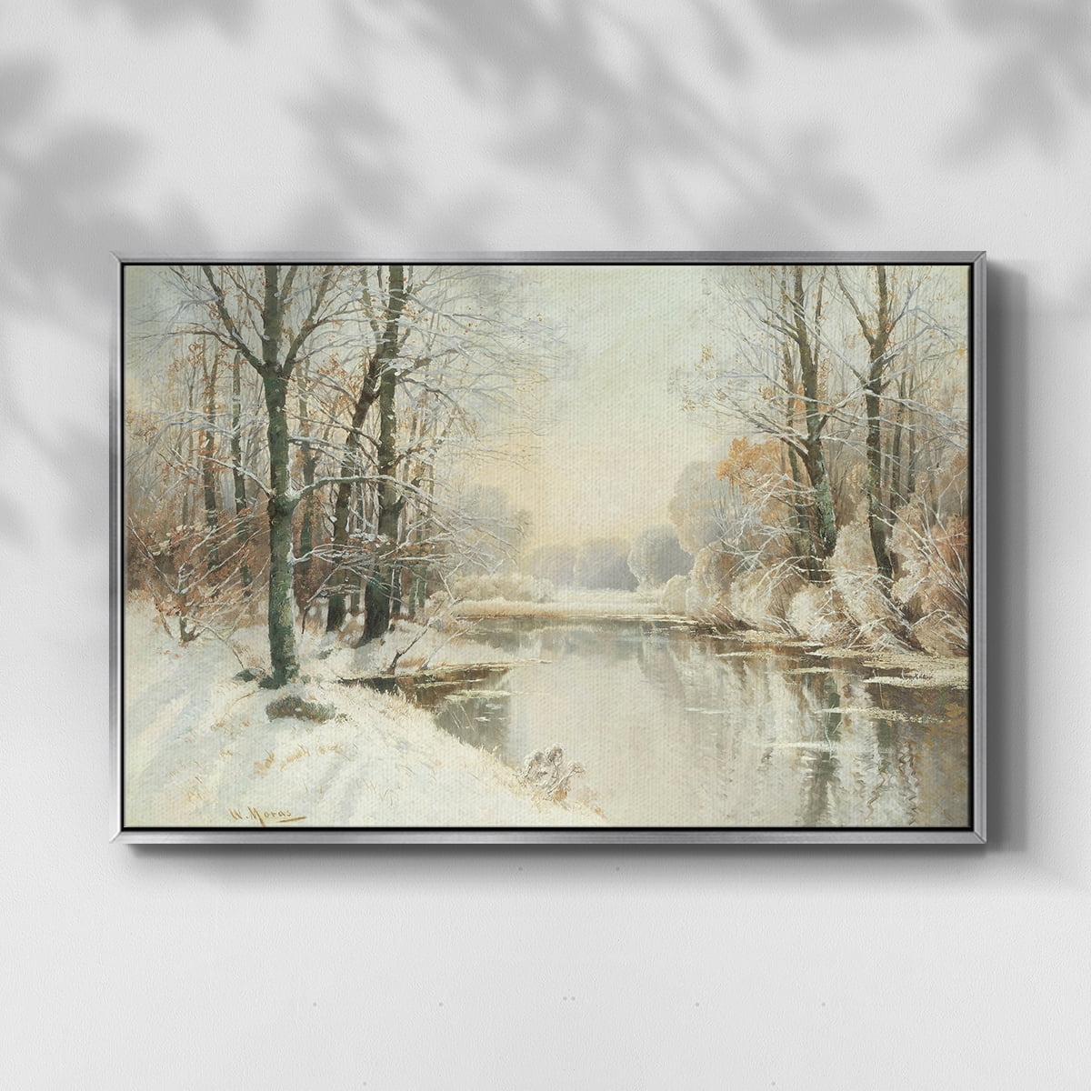 Vintage Landscape-CCLXXXII By Wexford Home Framed in Silver Wood Gallery Wrapped Canvas 17 in. x 25 in.