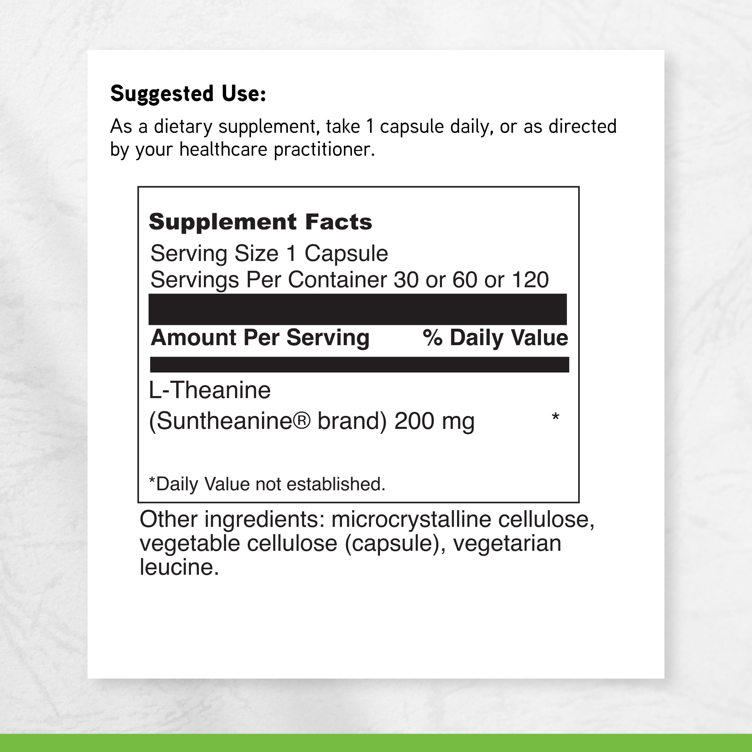 DaVinci Labs L-Theanine - Supports Brain Health & Sleep * - 60 Vegetarian Capsules