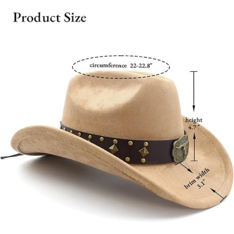 Cowboy Hat for Women Men with Shapeable Wide Brim Western  display picture 3