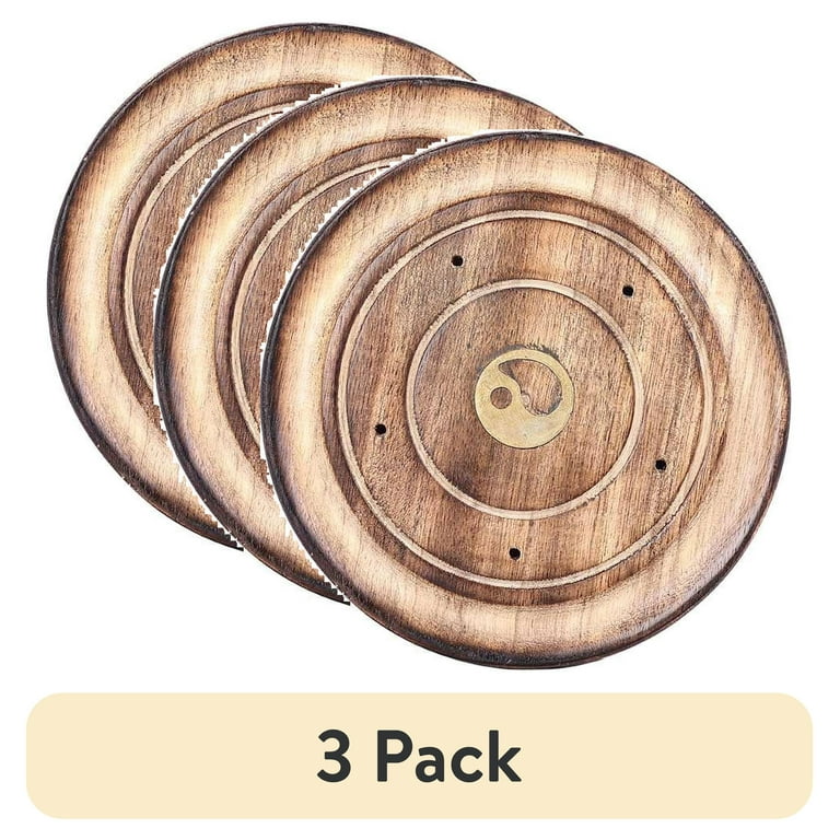 Mainstays Wood Yin Yang Incense Holder Brown 3-Pack photo 1