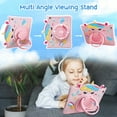 thumbnail image 4 of Cute Case for Apple iPad A16 11th Generation 11" 2025/ iPad 10th Gen 10.9", EVA Kickstand Heavy Duty Shockproof Kids Friendly Bumper Case with Shoulder Strap Cover for iPad 11 10, Pink Unicorn, 4 of 6