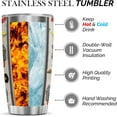 thumbnail image 5 of 20oz Mushroom Glass Tumbler - Stainless Steel Travel Mug with Lid & Straw - Gift for Mushroom Lovers, 5 of 7