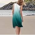 thumbnail image 5 of Gradient Midi Dress for Women Sleeveless Round Neck Tank Dress Casual Loose Summer Dresses Beach Vacation Outfits, 5 of 5