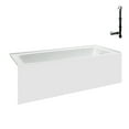 thumbnail image 4 of Streamline NAL-5500-WH 60 in. x 30 in. Acrylic Right-Hand Drain Alcove Bathtub in Glossy White With External Drain in Glossy White, 4 of 10