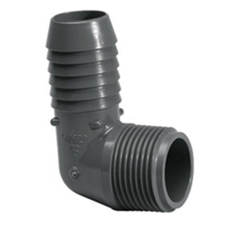 PVC Male Elbow 90 Degrees Insert x MNPT 1-1/4 in Pipe
