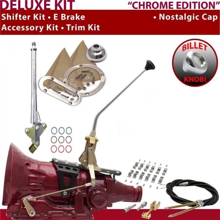 American Shifter AOD Shifter Kit Chrome 12 in. E Brake Cable Clamp Trim Kit for F0AC7