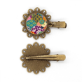 thumbnail image 1 of Tocado de pieza de pelo Unbranded Flores hojas Lines metal vintage horquilla, 1 of 3