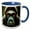 Blue/White, variant on 3drose, Ape Mountain Gorilla Fun Face Character Portrait, 15oz Mug