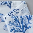 thumbnail image 2 of Dainty Home Blue Seaside Coastal Fabric Shower Curtain with 12 Metal Rollerball Hooks – 3D Textured Design, Water-Repellent, Machine-Washable Bathroom Curtain, 70" x 72", 2 of 6