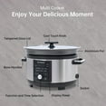 thumbnail image 2 of 5.5QT Programmable Slow Cooker With Timer,Non Stick Aluminum Alloy Liner.SLOW COOK HIGH/SLOW COOK LOW/WHITE RICE/STEAM/SAUTE/WARM/DELAY,and Other Practical Functions, 2 of 6