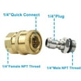 thumbnail image 3 of Mosiee Accessories Quick Connector Adapter Fitting Stainless Steel Ferrule Female Seals 5000Psi Attachment Replacement, 3 of 7