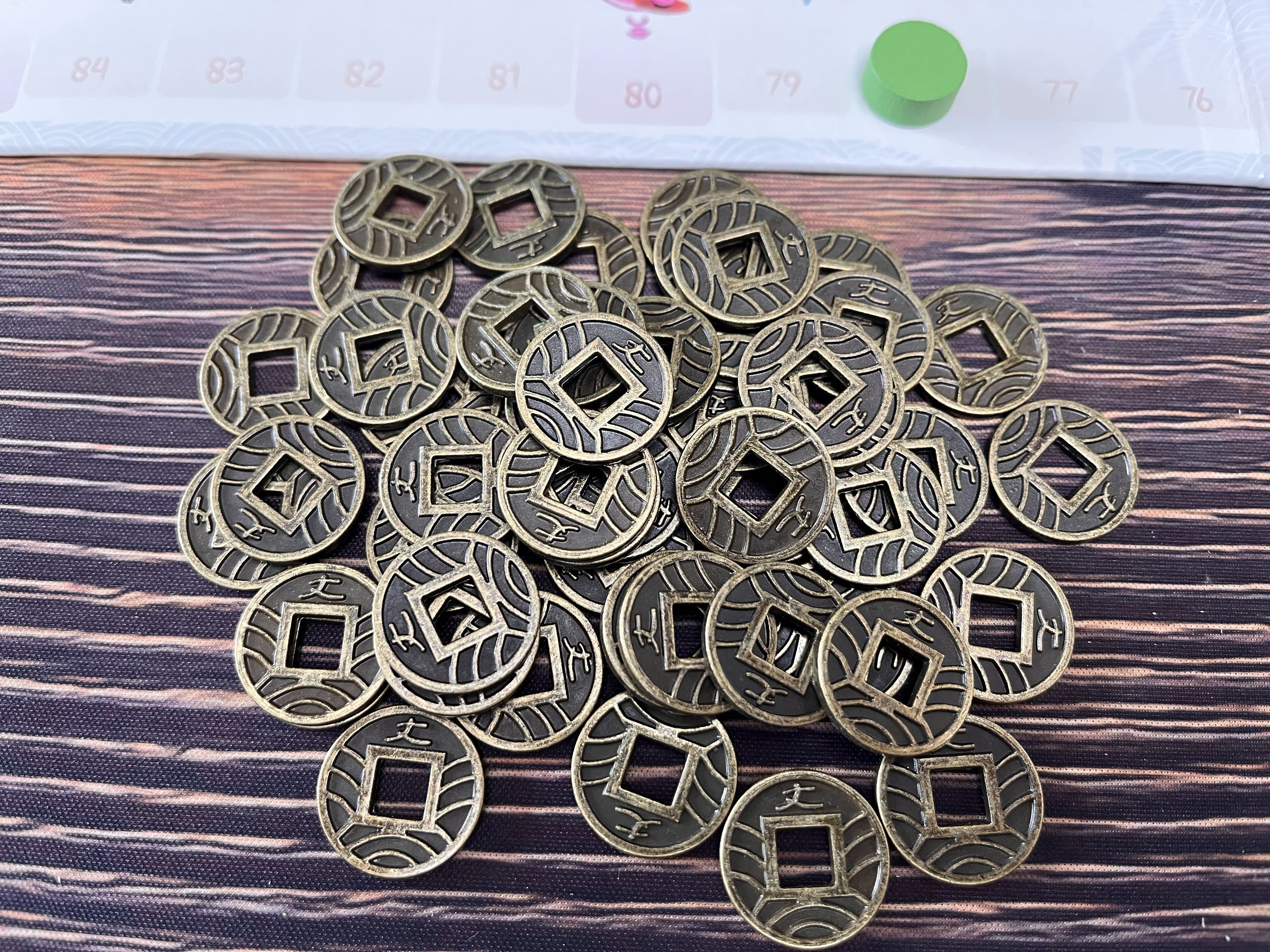 Metal Coins for Tokaido from Stonemaier Games - 50 Gold Metal Coins to Enhance Your Gameplay