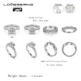 thumbnail image 2 of Wedding Ring Sets His And Hers Couples Women and men S925 Sterling Silve Wedding Bands, 2 of 6