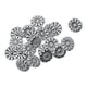 thumbnail image 4 of 40 botones de metal de 2 estilos de 18 mm, botones decorativos para prendas de vestir para manualidades y flor y laberinto, 4 of 9