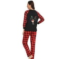 thumbnail image 6 of Odeerbi Christmas Pajamas for Family Holiday Long Sleeve Family Christmas Pajamas Matching Sets Mom Parent Child Printed Loungewear Top+Pants Set Two-Piece Sleepwear Xmas PJs Set Red, 6 of 6