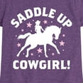 thumbnail image 3 of Instant Message - Saddle Up Cowgirl - Toddler And Youth Girls Short Sleeve Graphic T-Shirt, 3 of 5