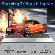 14.1in Windows 11 Pro Laptop, 8GB DDR4, 512GB SSD Computer, Intel Celeron, 1920x1080, 1TB Expansion, Silver