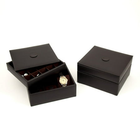 Bey-Berk Stacked Valet Watch Box