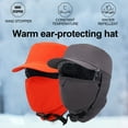 thumbnail image 3 of Waterproof Faux Fur Trapper Hat - Windproof Winter Hunting Hat with Detachable Face Mask & Ear Flaps, 3 of 7