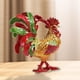 thumbnail image 1 of Caja de baratijas con bisagras en forma de gallo, organizador de joyas, figura de animal para coleccionar, guardar collares, decoración de escritorio Rojo Verde, 1 of 8