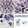 thumbnail image 2 of Spring Purple Leaves Blackout Curtains for Bedroom, Country Botanical Pastoral Leaf Beige Thermal Insulated Kitchen Drapes with Grommets, Light Blocking Window Treatment, 2 Panels 52" x 72", 2 of 7