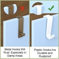 thumbnail image 6 of Dependable Industries Over-The-Door Hanger Hook Set – 4-Pack of 4.5 in., Plastic Over-The-Door Hangers & White Over-The-Door Hooks – Over-Door Hooks for Hanging Clothes & Towels, 6 of 6
