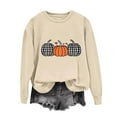 thumbnail image 2 of Frostluinai Thanksgiving Sweatshirt Women Long Sleeve Pumpkin Graphic Pullover Crew Neck Loose Fit Sweat Shirts Holiday Gifts, 2 of 5