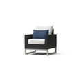 thumbnail image 3 of RST Brands Milo Espresso 2 Piece Aluminum Outdoor Club Chairs - Bliss Ink/White, 3 of 7