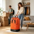 thumbnail image 2 of Heavy Duty Woven Drawstring Large Laundry Storage Bag with Reinforced Handles, Waterproof Polyethylene Material, 38.58 X 39.37 Inches for Moving Travel and Dorm Storage Use, 2 of 6