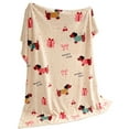 thumbnail image 1 of White Christmas Flannel Blanket Air Conditioning Throw 47.2X78.7 Inches Lucky Dog Design Soft Warm, 1 of 6