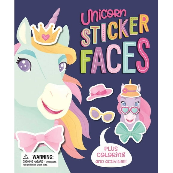 Unicorn Sticker Faces: With Fun Coloring and Activities, (Paperback)