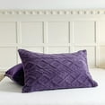 thumbnail image 5 of JML 3 Piece Sherpa Blanket For Bed,Winter Warm 3 Ply Fleece Borrego Blanket,King 79"x 91",Purple, 5 of 8