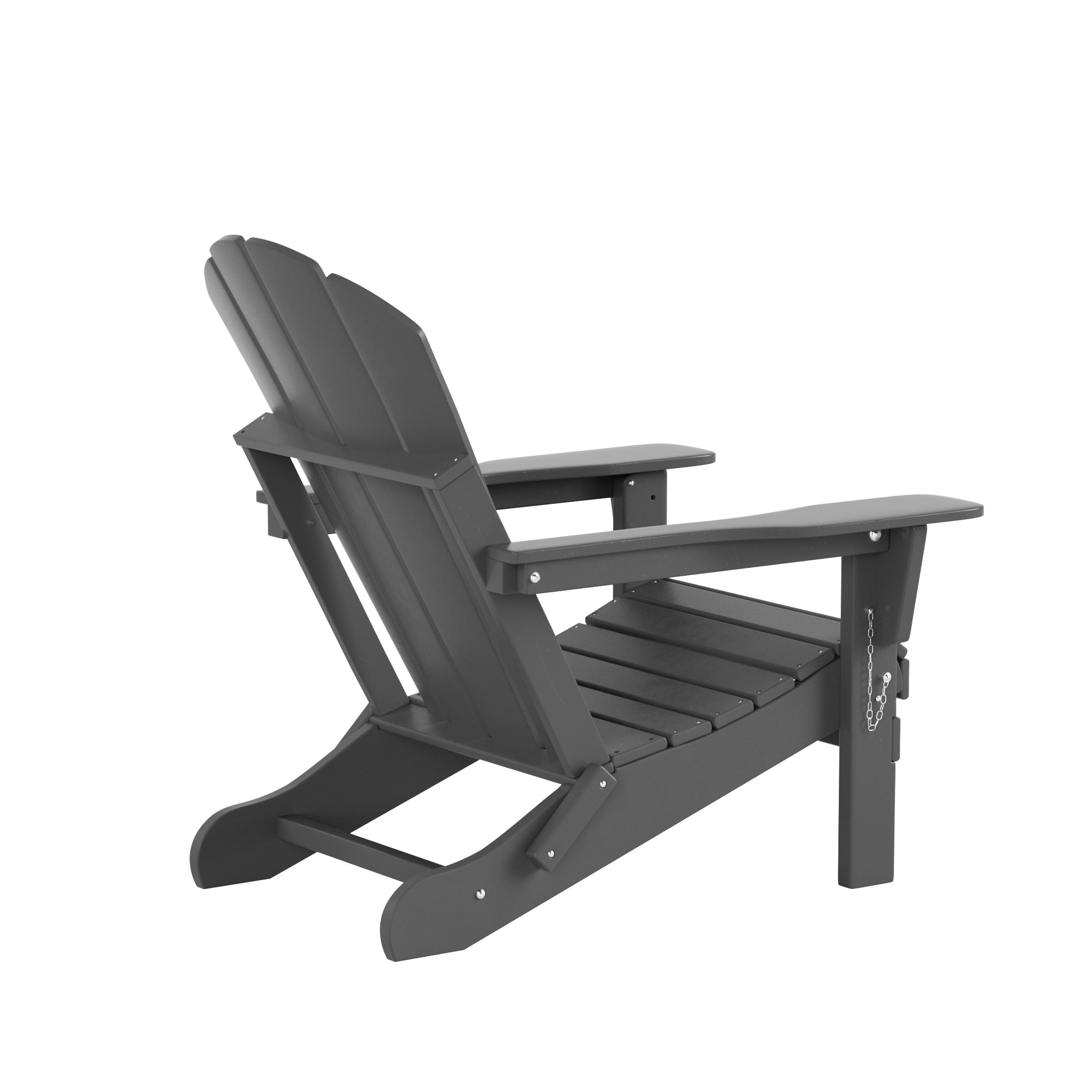 WestinTrends Malibu 2-PC Outdoor Patio Plastic Adirondack chair set with side table, Gray