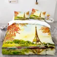 thumbnail image 5 of 2024 Paris Eiffel Tower Duvet Cover Set Romantic Theme Bedding Set Paris Cityscape Comforter Cover for Kids Teens Women Bedroom r, 5 of 7