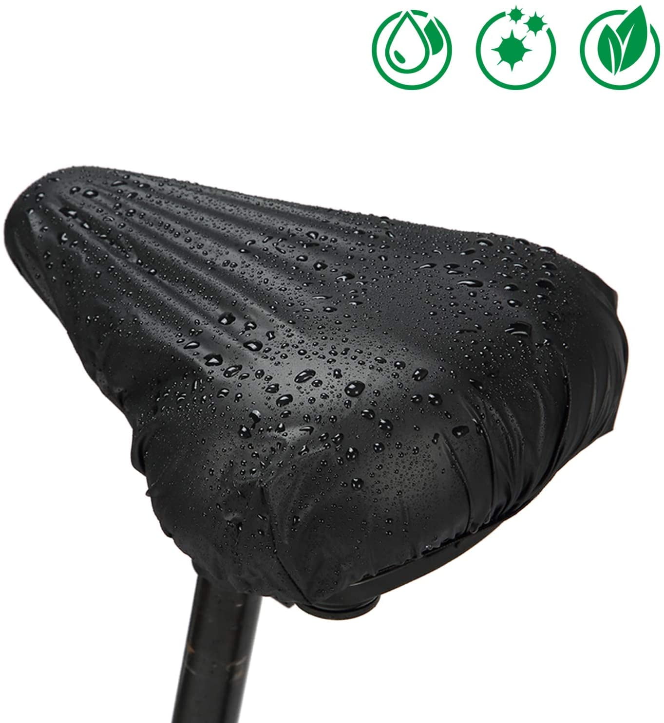 Black 1*Waterproof Rainproof Seat Cover Bicycle Saddle Plastic Rain Cover W6H 