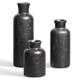 thumbnail image 4 of LE TAUCI Set of 3 Ceramic Vase , Black Decorative Vases for Home Decor, Rustic Modern Bottle Vase Set for Living Room, Bedroom, Dining Table, Shelf, Mantel & Entryway, 4 of 9