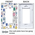 thumbnail image 3 of Yayeee Rocker Switch Wall Plate 2-Gang 4.7"x4.6" Home Decorative Outlet Cover, Colorful Cartoon Graphic, 3 of 6