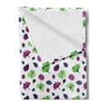 thumbnail image 2 of Floral Soft Flannel Fleece Blanket, Watercolor Painting Effect Withering Plucked Petals and Leaves on White Background, Cozy Plush for Indoor and Outdoor Use, 60" x 80", Multicolor, by Ambesonne, 2 of 5