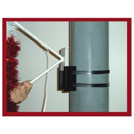 Vickerman 4 Metallic Zig Zag Tree Commercial Pole Decoration With 50 LED Lights.