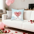thumbnail image 6 of TanSiDing 1pcs Valentines Day Pillow Covers, Soft Flannel Heart Print Decorative Throw Pillowcases for Couch Sofa Bedroom Living Room Home Decor 45*45cm, 6 of 6