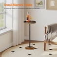 thumbnail image 5 of HOOBRO Small Round Side Table, Drink Table, Coffee Martini Table with Pedestal for Small Spaces in Living Room, Bedroom, Sofa Couch, Rustic Brown BF168BZ01, 5 of 11